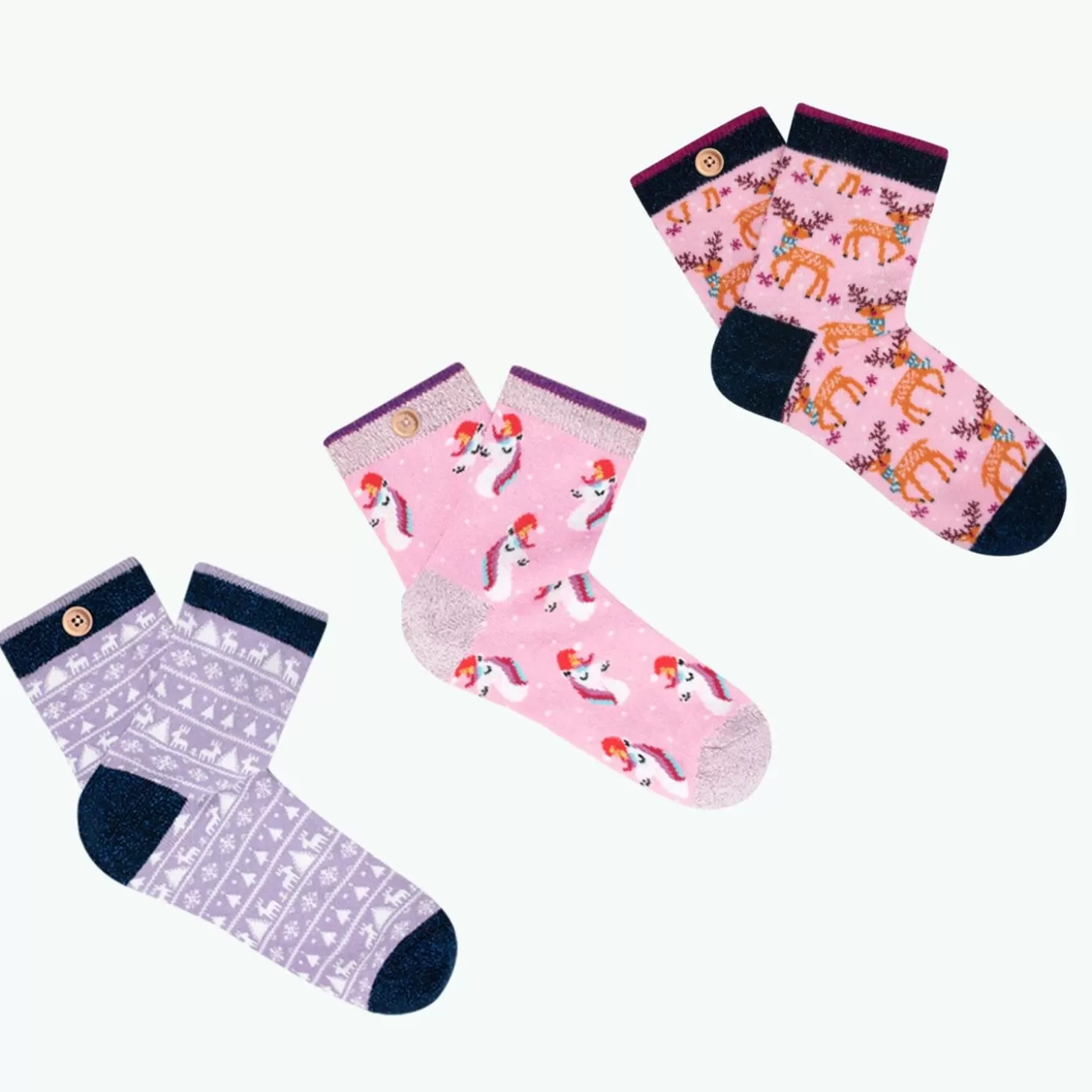 Cabaïa We Wish You A Pink Christmas< Chaussettes 25/30 Et 31/35